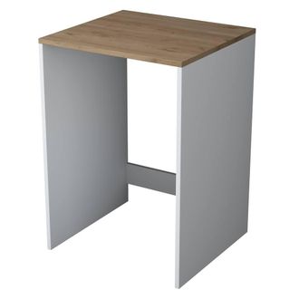 Calicosy Washing Machine Shelf, White & Walnut Finish, H91.8 Cm - JUNE