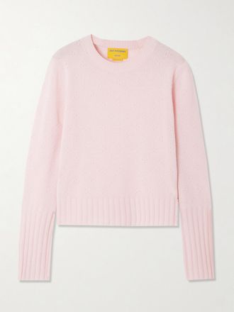 Guest In Residence Pullover Cropped In Cashmere - Rosa