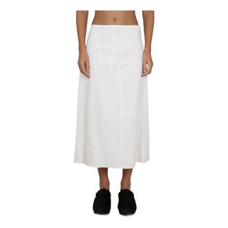 Jil Sander Midi Skirts, female, White, Size: XS Gonna A Line