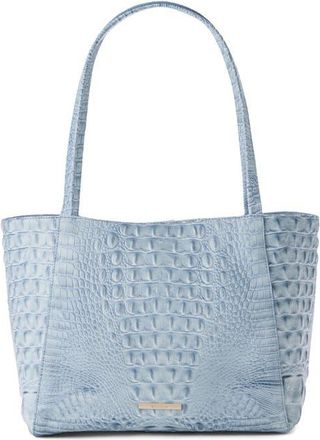 Brahmin Mona Croc Embossed Leather Tote in Stonewash at Nordstrom