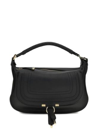 Chlo&eacute; small Marcie leather shoulder bag - Black