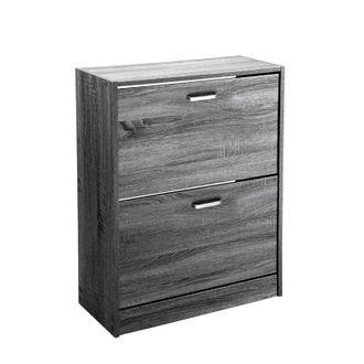 OEM Scarpiera Moderna Grigia 2 Ribalte Slim Cm 63 X 24 X 81 H