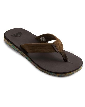 Quiksilver Sandale QUIKSILVER Carver Suede Recycled, Herren, Gr. 12(45), braun (braun 2), Obermaterial: Leder / Aussensohle: Gummi, Schuhe Sandale