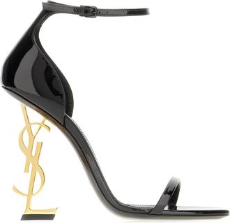Saint Laurent High Heel Sandals, female, Black, Size: 10 US Opyum Open Toe Sandals