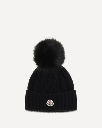 Moncler Wool and cashmere Beanie with pom-pom Female UNI