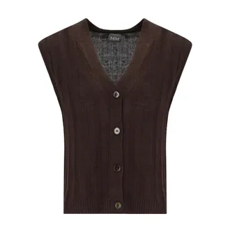 Max Mara Vests, female, Brown, Size: XS Ranghi Knitted Vest