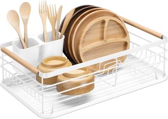 OEM Escurridor De Platos - Bandeja De Secado Para Fregadero De Cocina - Almacenamiento Para Cubiertos, Utensilios, Platos Y Vasos - No Requiere Montaje