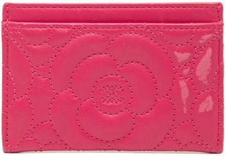 Chanel Pre-owned Wallets, female, Pink, Size: ONE SIZE Pre-owned Quilted Lambskin Card Holder