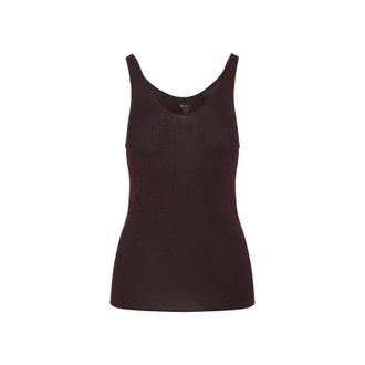 Frankie Shop Burgundy Rivo Knit Rayon Tank Top-Donna