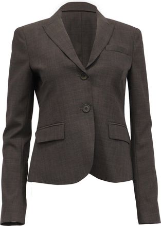 Theory Single-Breasted Blazer in Brown Wool
