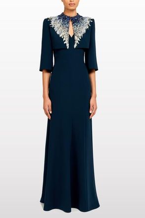 Jenny Packham Dexy Maxi Dress in Blackthorne Blue at Nordstrom, Size 16 Uk