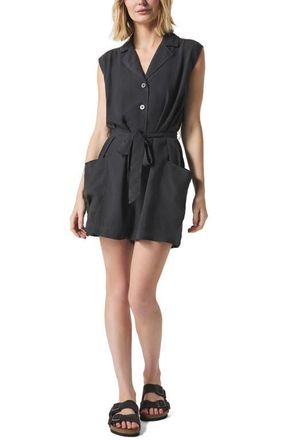 Splendid Alessi Sleeveless Belted Romper in Lead at Nordstrom, Size X-Small