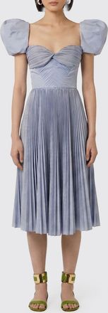 Elisabetta Franchi Abito midi in crepe pliss&egrave;