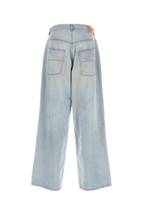 Balenciaga Mens Denim Jeans Light Blue Exterior: Cotton