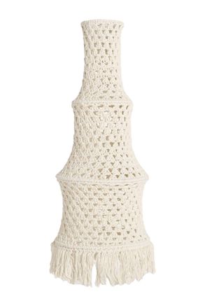 Calma House Pantalla para l&aacute;mpara de techo pleko algod&oacute;n crudo 30x80