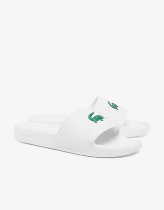 Lacoste Mens Lacoste Mens Serve Sliders - White/Green 082 - Size: UK13 eu48 us14