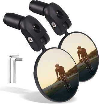 OEM Espejos Para Bicicleta (2 Piezas), Espejo Para Manillar, Espejo Retrovisor Ligero, Espejo De Seguridad Para Bicicleta De Monta&ntilde;a Y De Carretera