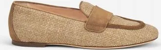 AGL Sheryl Raffia Moccasin in Brown Knit Fabric at Nordstrom, Size 38.5