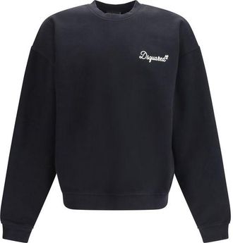 Dsquared2 Black Cotton Mens Sweatshirt