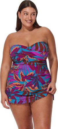 Gottex Plantopia Plus Size Bandeau Swimdress
