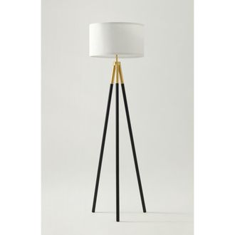 Brightech Levi 61 Modern LED Floor Lamp with Gold Accent, Bulb Included in Classic Black at Nordstrom