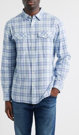 Vineyard Vines Hummock Pond Regular Fit Plaid Cotton Button-Up Shirt in Ice Water at Nordstrom, Size Xx-Large