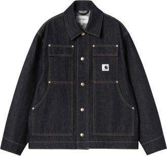 Carhartt Work in Progress logo-patch denim jacket - Blue