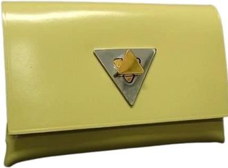 Bottega Veneta Yellow Leather Coin Purse/Coin Case (Pre-Owned)
