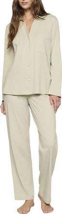 Eberjey Organic Pima Cotton Pajamas in Sandstone at Nordstrom, Size X-Small