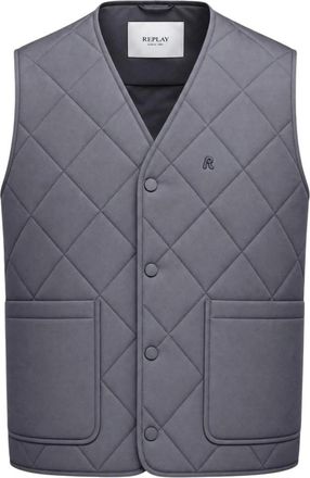 Replay Vests - Heren - Bodywarmers - Grijs - L - Jassen