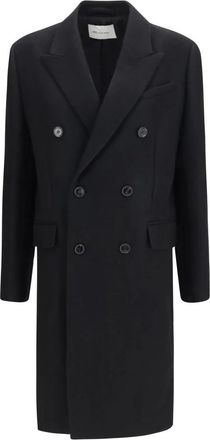 Ami Double-Breasted Wool Coat - Dames - Mantels - Zwart - Maat: M Wol