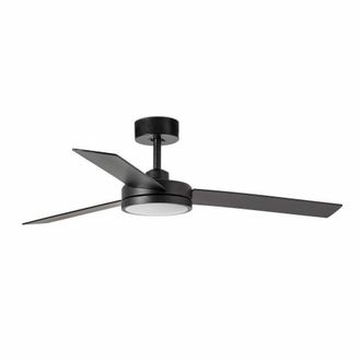 Netlighting Barth Black 3 Blade Ceiling Fan with LED Light