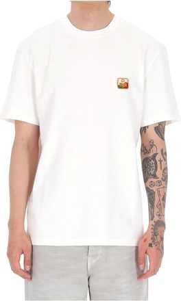 Isabel Marant Isabel Marant, T-Shirts, male, Beige, Size: M Solid Cotton T-shirt