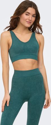 Only Play Sport-BH ONLY PLAY ONPEDDA-2 SEAM BRA NOOS, Damen, Gr. L, N-Gr, mediterranea detail:with wash, Jersey, Obermaterial: 92% Polyamid, 8% Elasthan, unifar