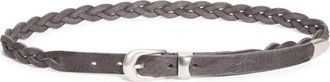 Our Legacy Braided Leather Belt in Soft Coal/Torn Bovine at Nordstrom, Size 100