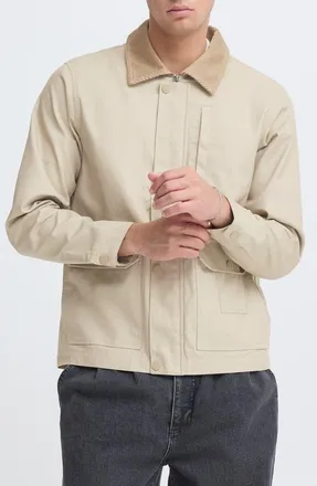 Casual Friday Waxed Cotton Canvas Jacket in Island Fossil at Nordstrom, Size X-Large