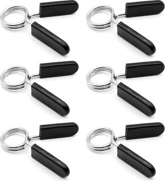OEM Collier A Ressort - Diam&egrave;tre Interior 25 Mm - Para Barra Lisa De 1 Pulgada - Entrenamiento De Fuerza - Pack De 6 Unidades