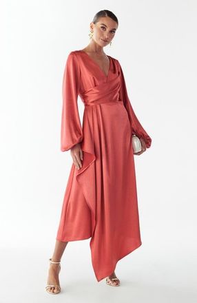 Willa Philipa Midi Dress in Vermilion at Nordstrom, Size 6