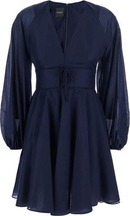 Pla&icirc;n Plain, Dames, Jurken, Blauw, Maat: S Linnen