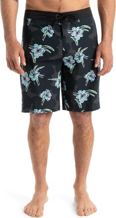 Quiksilver Badeshorts QUIKSILVER EVERYDAY STRAIGHT 20, Herren, Gr. 32, N-Gr, backyards bl, Obermaterial: 100% Polyester, Badehosen Badeshorts