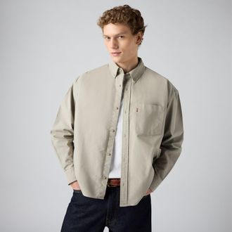 Levi's Zandt Boxy Shirt - Mens - XL - Beige / Colby Vintage Khaki Garment Dye