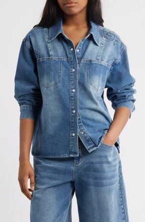 PTCL Oceana Embroidered Denim Jacket in Medium Wash at Nordstrom Rack, Size X-Small