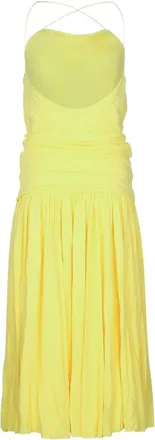 Jacquemus Womens La Robe Abiha Dress Yellow Principal Viscose Polyamide