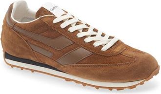 Tom Ford Mick Mixed Media Sneaker in Ere Whisky/amber at Nordstrom, Size 45