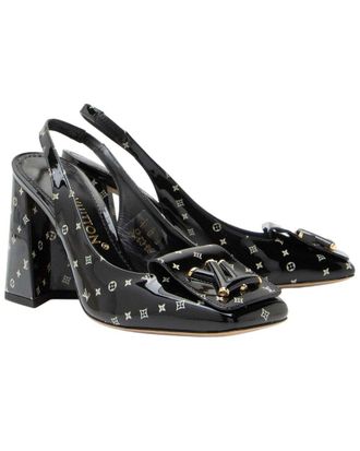 Louis Vuitton Womens Calfskin Monogram Shake Slingback Pump (Authentic Pre- Loved)