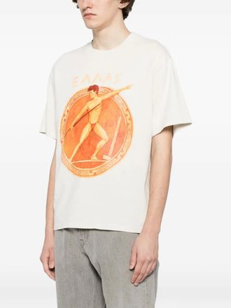 Melt graphic-print T-shirt - Beige