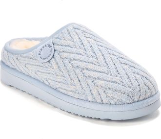 Dearfoams Fireside by Dearfoams Womens Greta Genuine Shearling Knit Clog Slipper