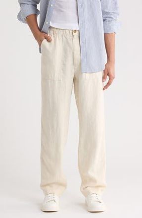 Buck Mason Loomed Linen Pants in Worn White at Nordstrom Rack, Size X-Large
