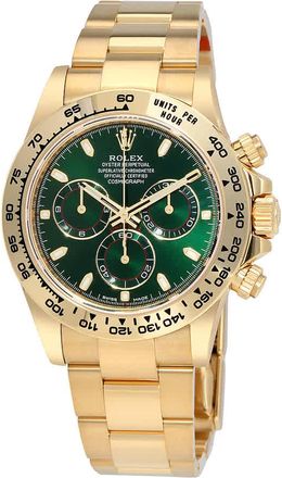 Rolex Cosmograph Daytona Green Dial 18K Yellow Gold Oyster Mens Watch 116508GRSO