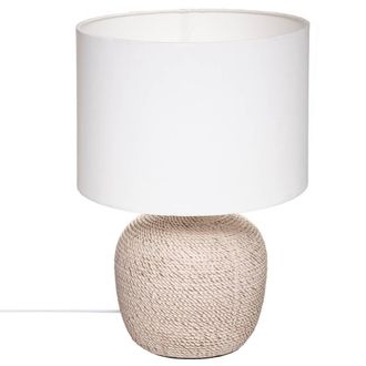 Atmosphera L&aacute;mpara &laquo;davia&raquo; - Beis Y Blanco - Cer&aacute;mica H40 Cm Atmosphera Cr&eacute;ateur DInt&eacute;rieur